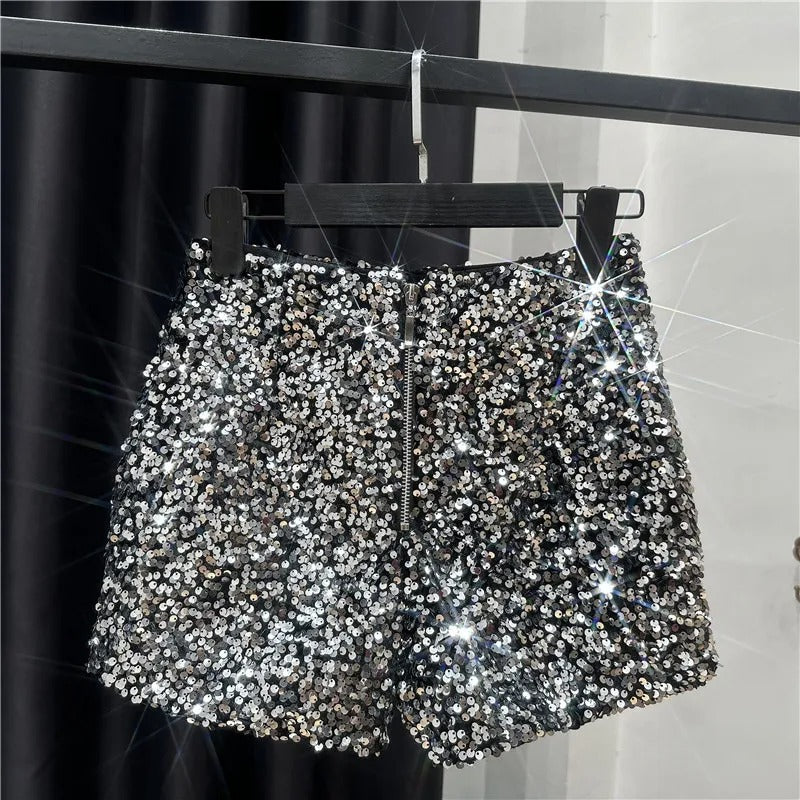 Velvet Shorts – Sequined, Shiny, Versatile, Clubwear, Hot Pants, High Street Fashion