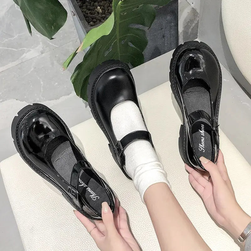 Shoes on Heels – Women's Mary Janes Platform Shoes, Vintage College Style Lolita High Heels