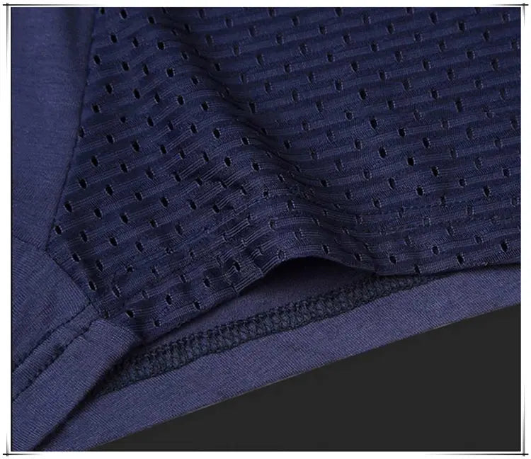 4PCS Lot Men's Boxers – Bamboo Fiber, Breathable Hole Design, Large Size, Comfortable Underwear Shorts