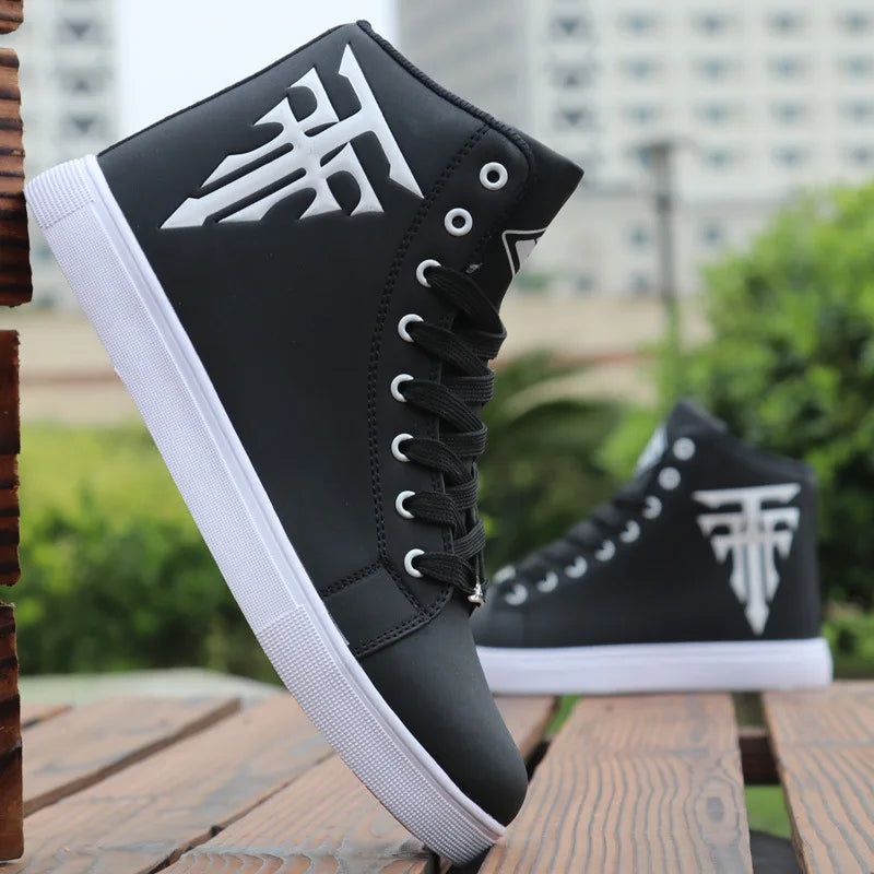 Sneakers for Men – Vulcanized High Top, Comfortable, Autumn Spring Fashion