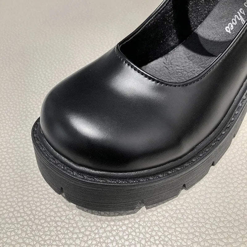 Shoes on Heels – Women's Mary Janes Platform Shoes, Vintage College Style Lolita High Heels