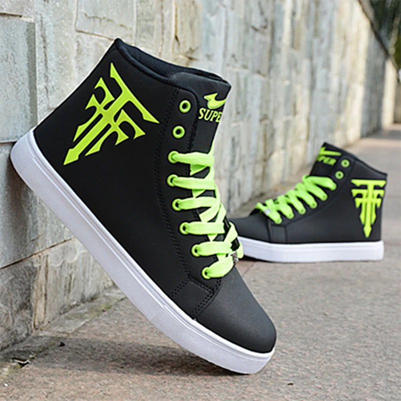 Sneakers for Men – Vulcanized High Top, Comfortable, Autumn Spring Fashion