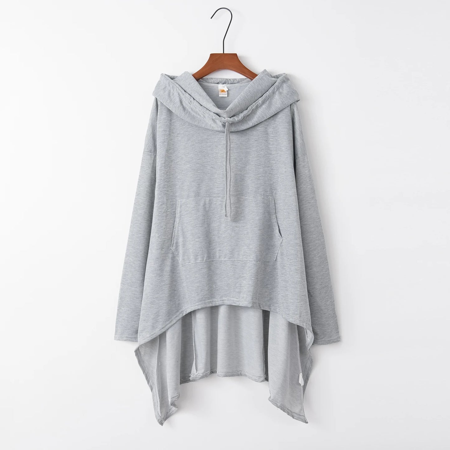 Fashion Trend Long Hoodie – European Style, Solid Color, Casual & Stylish