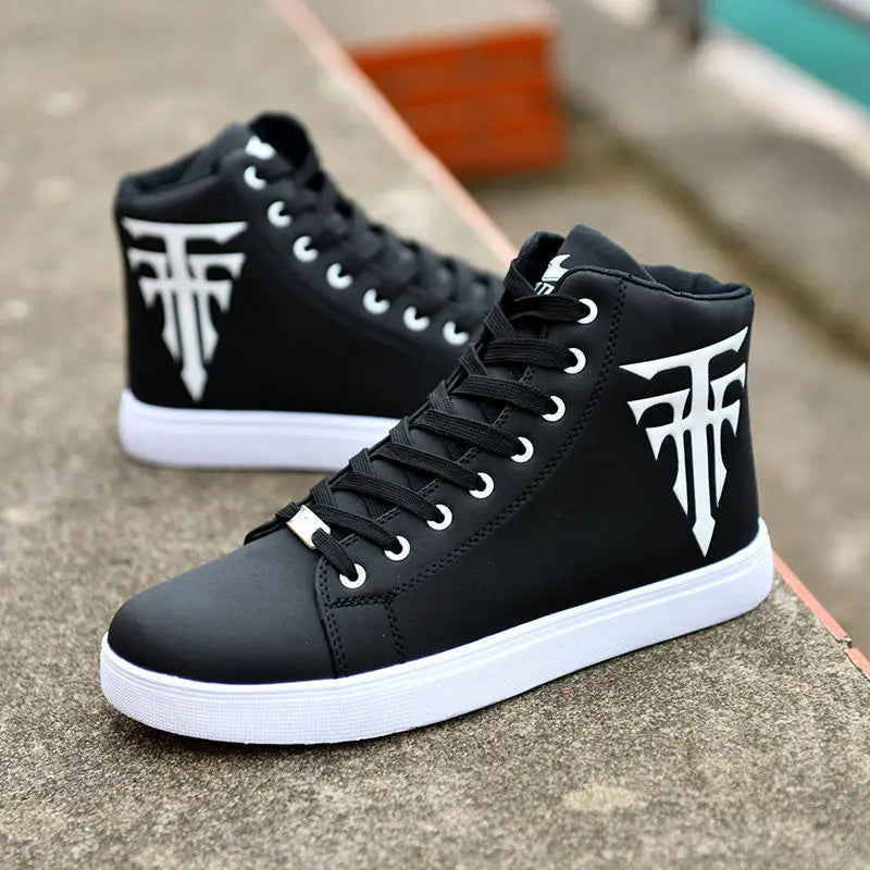 Sneakers for Men – Vulcanized High Top, Comfortable, Autumn Spring Fashion