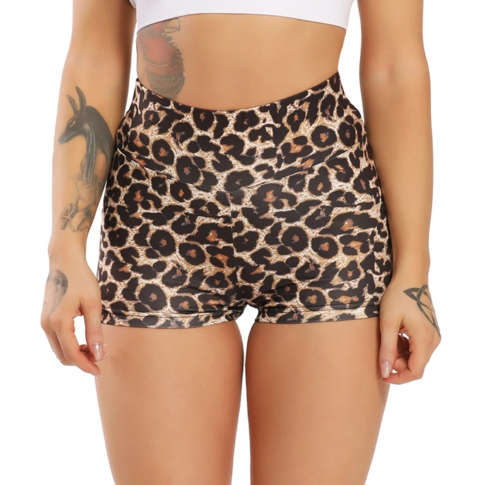 Women's High Waist Gym Shorts – Sporty, Printed, Workout, Vital Fitness, Yoga Shorts, Scrunch Butt, Leggings