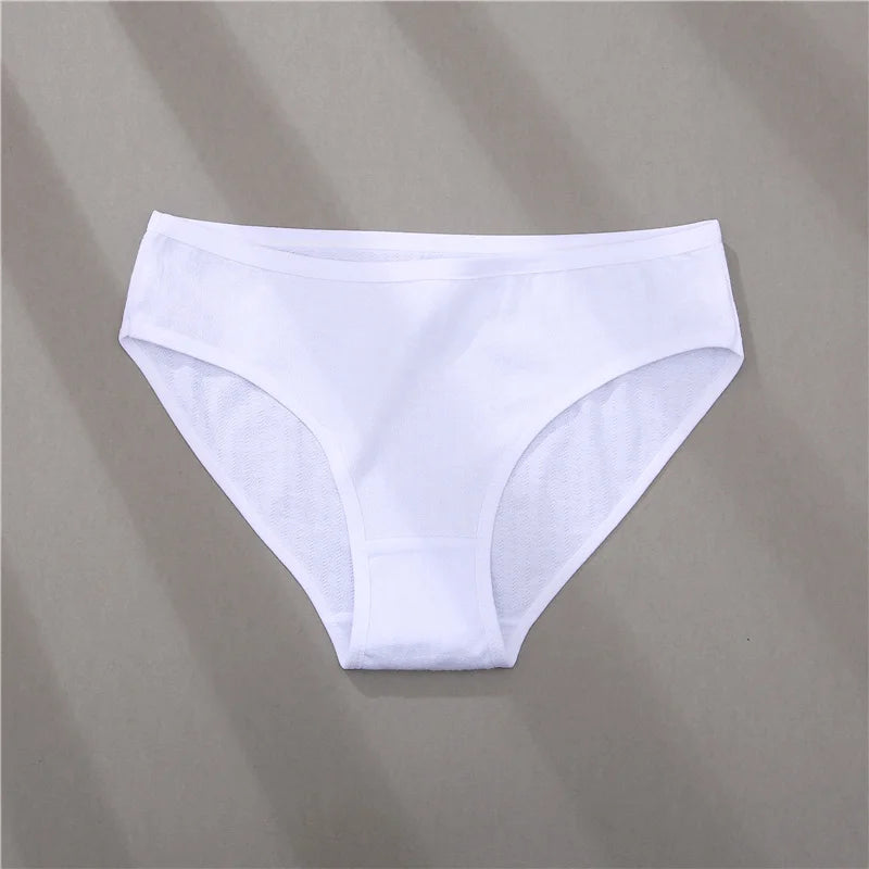 3PCS Cotton Jacquard Panties – Women's Underwear, Sexy Lingerie, Solid Color, Comfortable Briefs, Intimate Wear