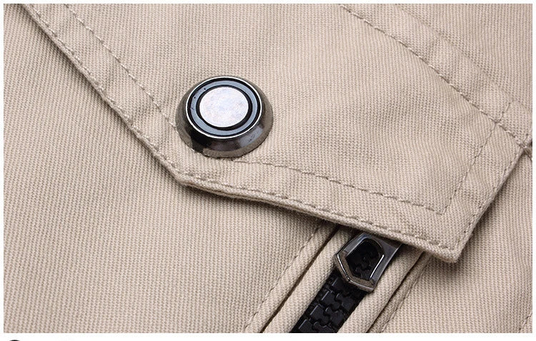 Bomber Jacket Men – Fashion Casual Windbreaker, Solid Color Stand Collar, Slim Fit, Spring and Autumn Outwear for Men
