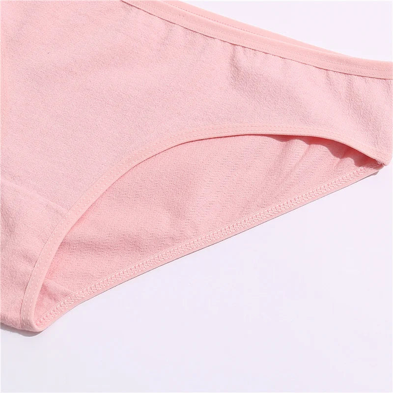 3PCS Cotton Jacquard Panties – Women's Underwear, Sexy Lingerie, Solid Color, Comfortable Briefs, Intimate Wear