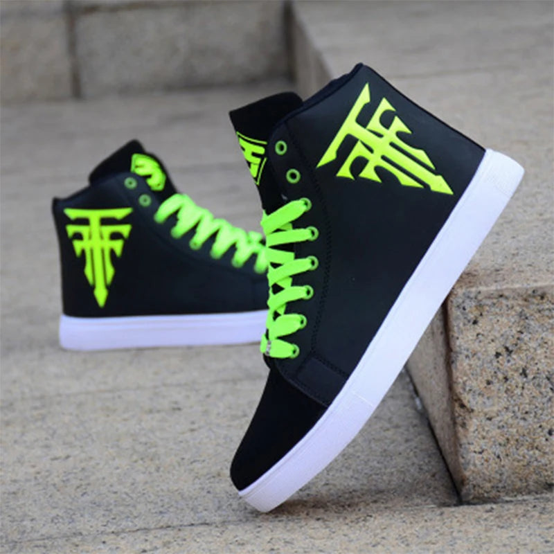 Sneakers for Men – Vulcanized High Top, Comfortable, Autumn Spring Fashion