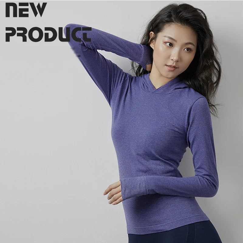 Women's Long Sleeve Sports Jacket – Zip-Up Fitness Yoga Top, Warm Winter Gym Activewear