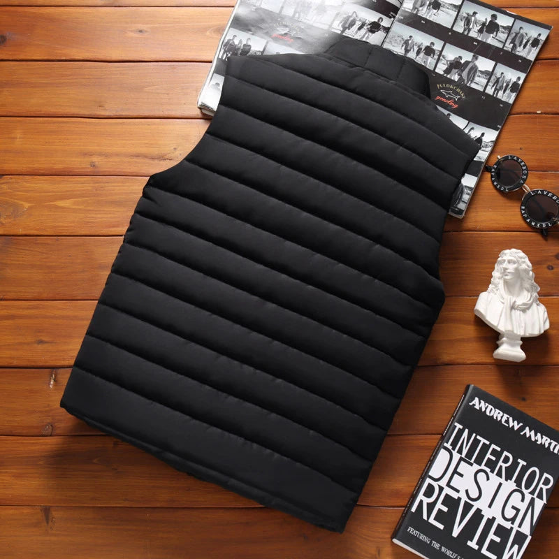 Men's Sleeveless Vest Jackets – Winter Fashion Cotton-Padded Coats, Stand Collar, Warm And Stylish Waistcoats