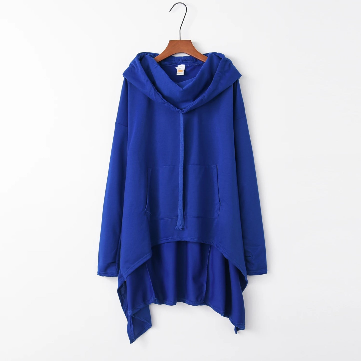 Fashion Trend Long Hoodie – European Style, Solid Color, Casual & Stylish