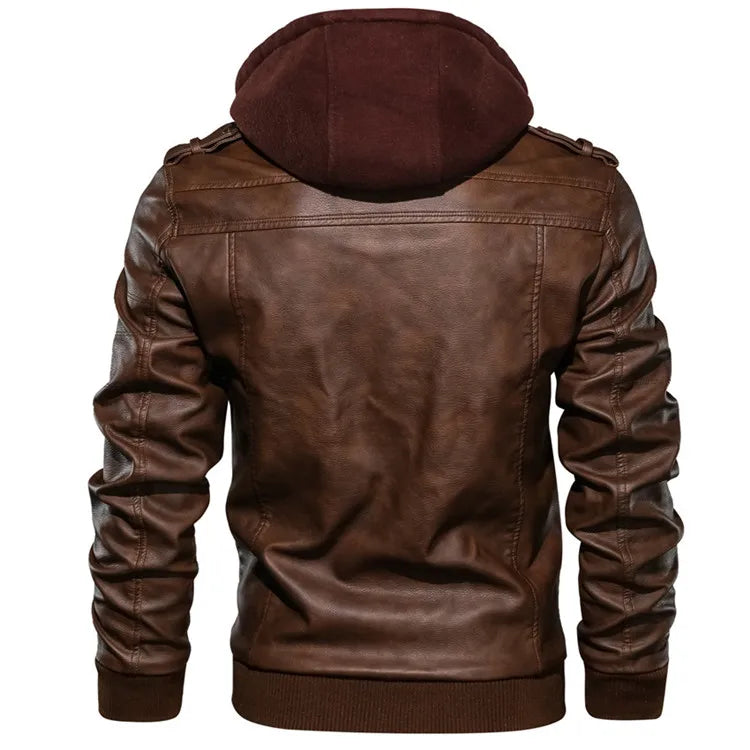 Men's Leather Jackets – Autumn Casual Motorcycle PU Jacket, Biker Leather Coats, Brand Clothing
