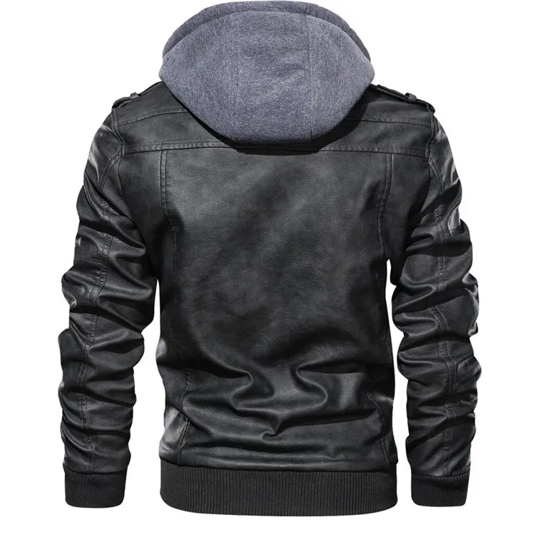 Men's Leather Jackets – Autumn Casual Motorcycle PU Jacket, Biker Leather Coats, Brand Clothing