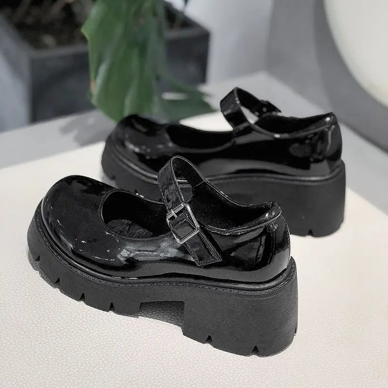 Shoes on Heels – Women's Mary Janes Platform Shoes, Vintage College Style Lolita High Heels