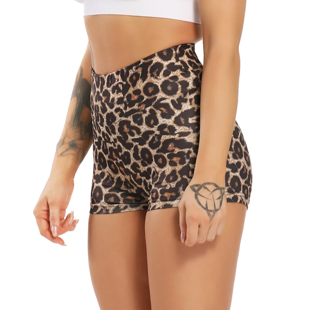 Women's High Waist Gym Shorts – Sporty, Printed, Workout, Vital Fitness, Yoga Shorts, Scrunch Butt, Leggings