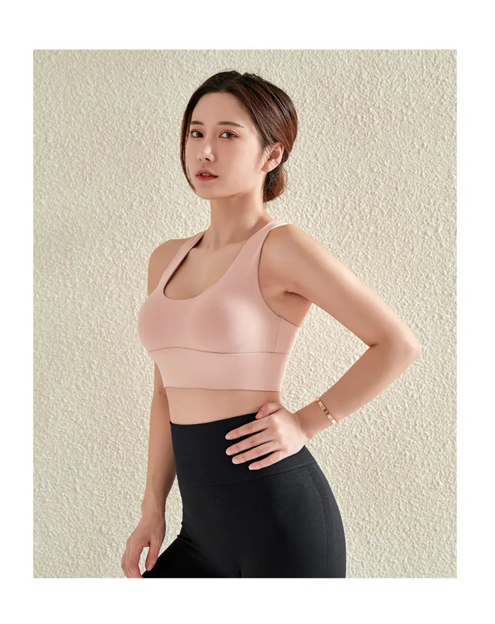 Gym Push Up Bra – Women's Sports Bra with Back Closure, High-Impact Workout Crop Top for Yoga & Fitness