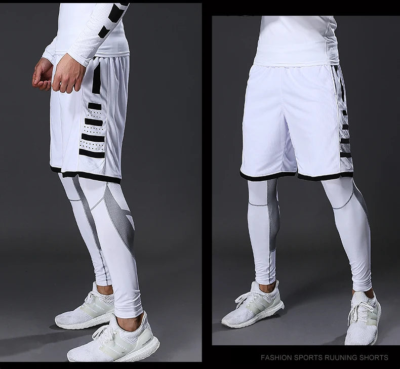 Men's Lycra Compression Pants – Cycling, Running, Basketball, Soccer, Elastic Sweatpants, Fitness Tights, Legging Trousers, Rash Guard