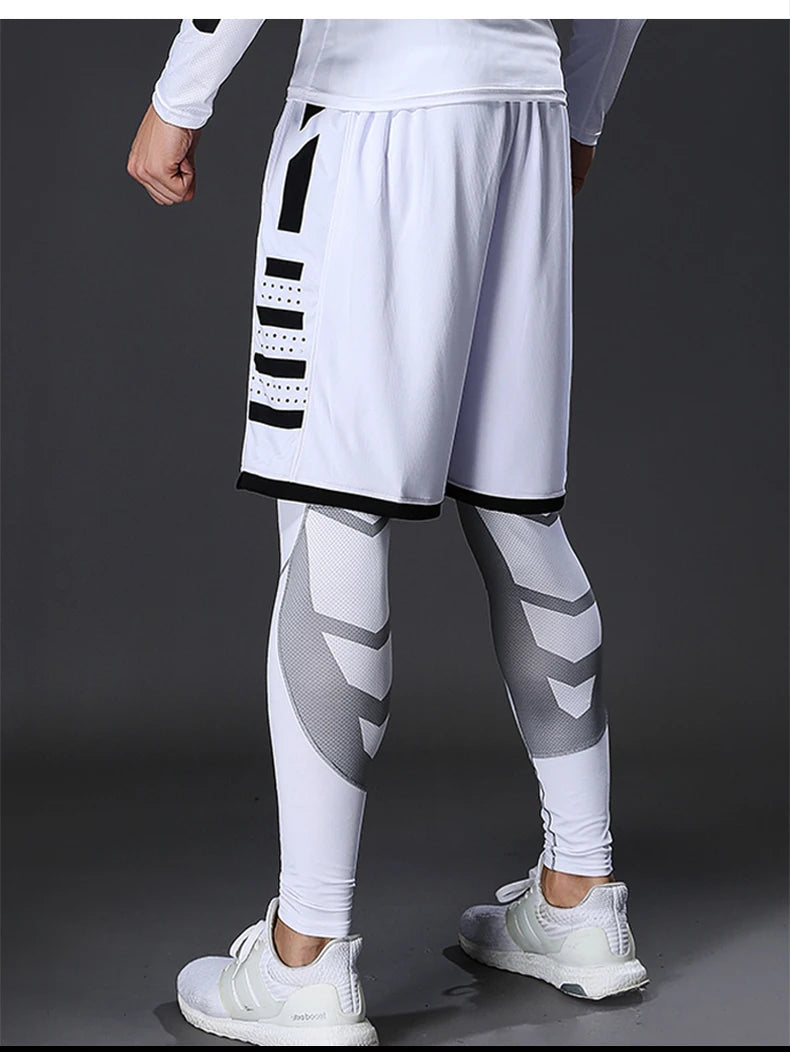 Men's Lycra Compression Pants – Cycling, Running, Basketball, Soccer, Elastic Sweatpants, Fitness Tights, Legging Trousers, Rash Guard