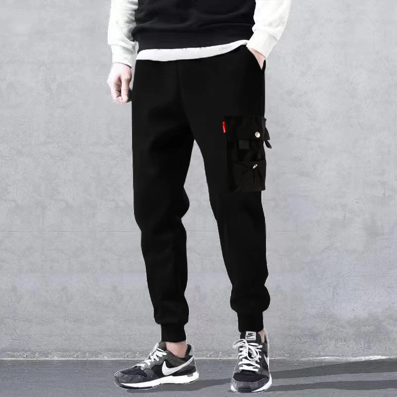Classic Design Multi Flap Pockets Cargo Pants – Men's Loose Fit, Drawstring Harem, Oversized Jogger Pants for Men and Women