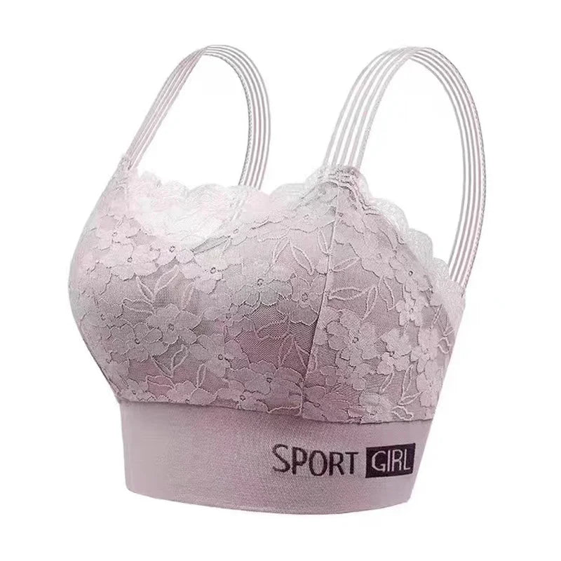 Sexy Lace Seamless Large Size Women's Bra – Comfortable, Breathable, Sports Beauty Back Vest, Sleep Gathered Wrapped Chest Tube Top