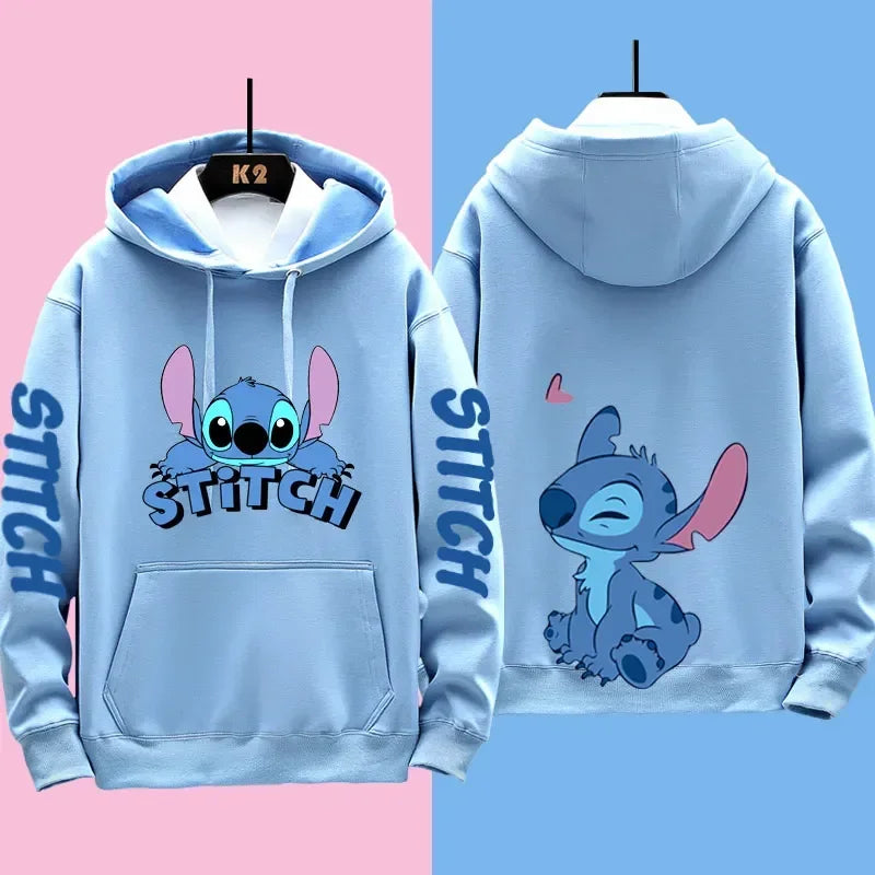 Disney Stitch Couple Hoodies – Matching Outfits for Men & Women, Casual Sweatshirts & Hooded Jackets