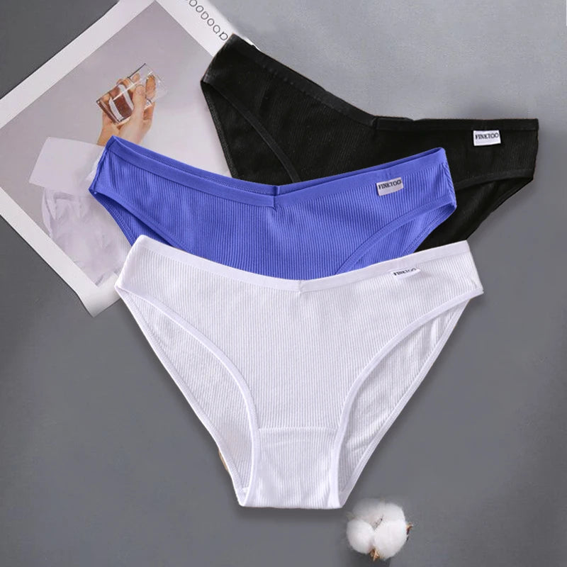3PCS Set Women's Sexy Cotton Panties – Soft Underwear, Comfortable Briefs, Intimate Lingerie