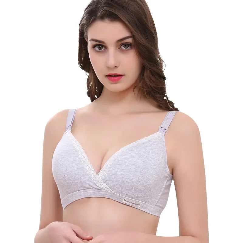 High-Quality Plus Size Nursing Bra – Breathable Cotton Comfortable Brassiere for Women, Seamless Maternity Breastfeeding Bra