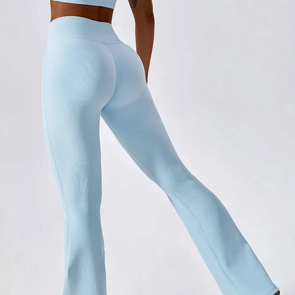 Flare Leggings Yoga Pants – High Waist, Wide Leg, Gym Workout, Fitness, Sports, Flared Design, Latin Dance Trousers