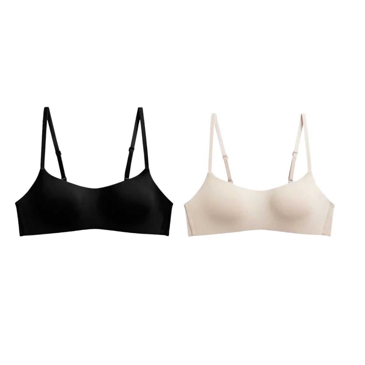 2PCS Set Non-Wire Bras – Seamless Underwear, Small Breast Cups, Tube Tops, Sexy Lingerie, Comfortable Female Bralette