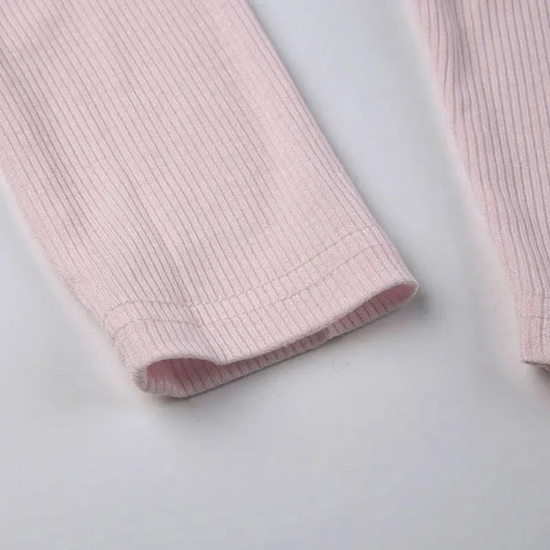 Cute Bandage Bow Cropped Top – Pink Coquette Y2K Square Collar Tee for Spring & Fall