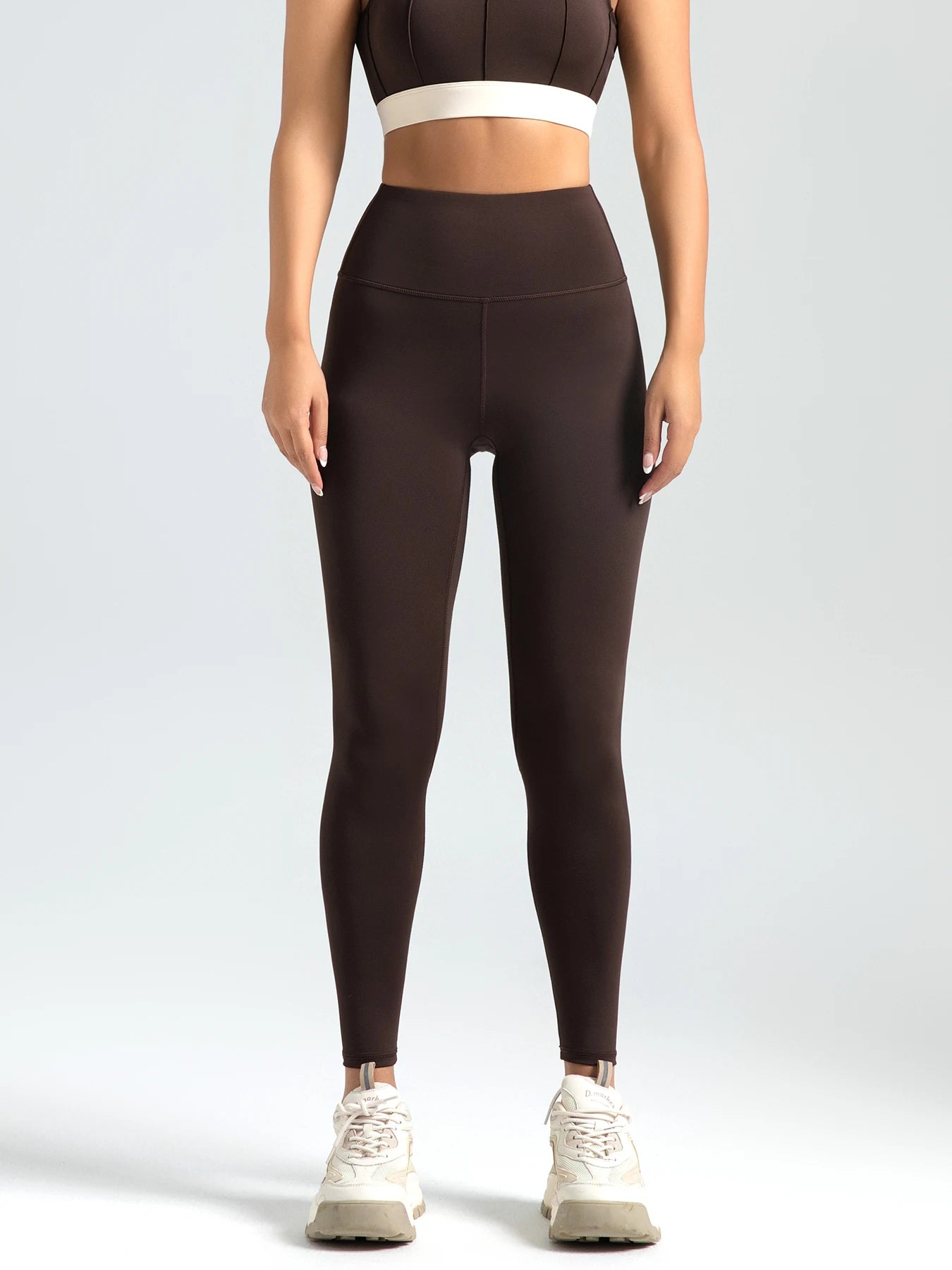 Women's Solid High Waist Sports Leggings – Breathable, Comfortable, Quick Dry, Skinny Fit, Yoga, Running, Sportswear