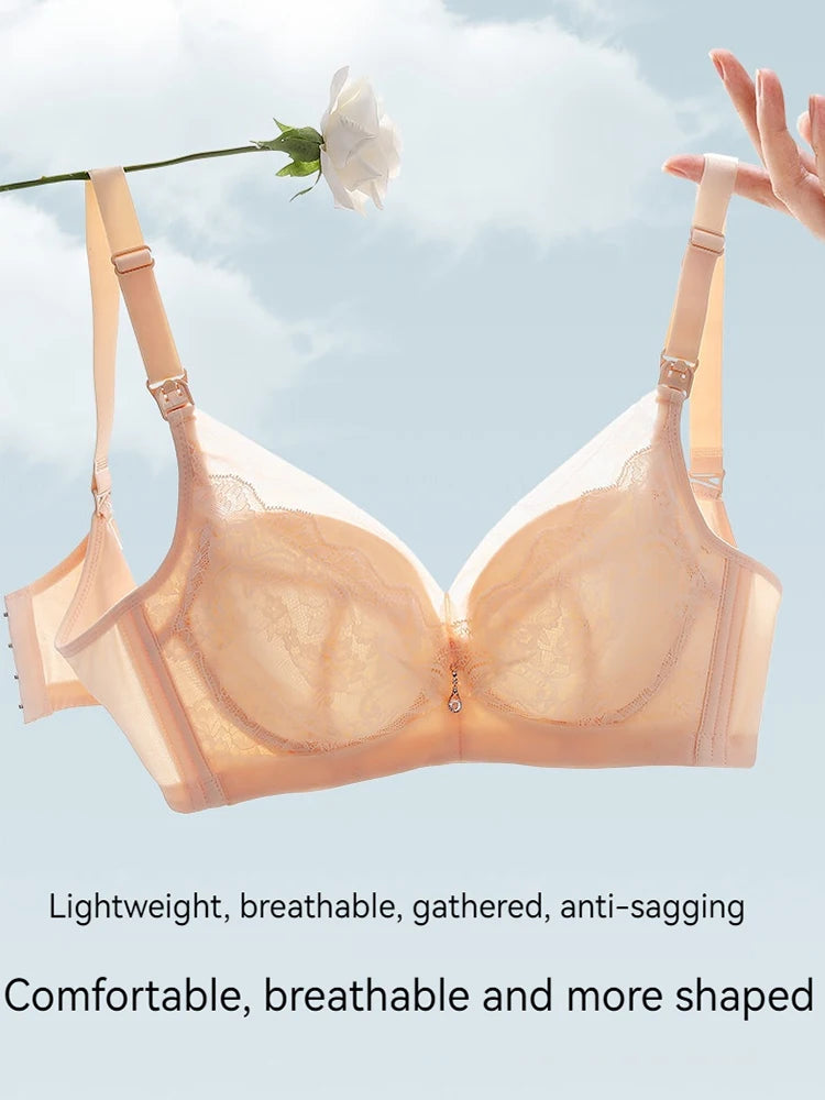 Ultra-Thin Breastfeeding Bra – Soft, Breathable, Anti-Sagging Maternity Underwear for Pregnant & Nursing Women