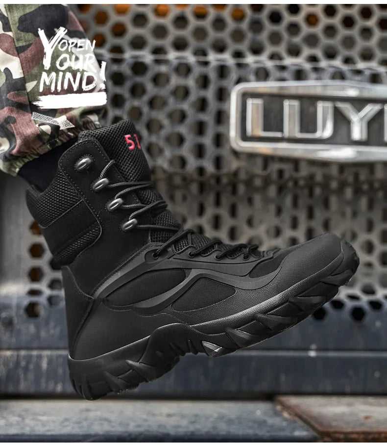 Tactical Boots - Special Forces Field Man Boot, Lightweight, Outdoor, Non-Slip Men Shoes
