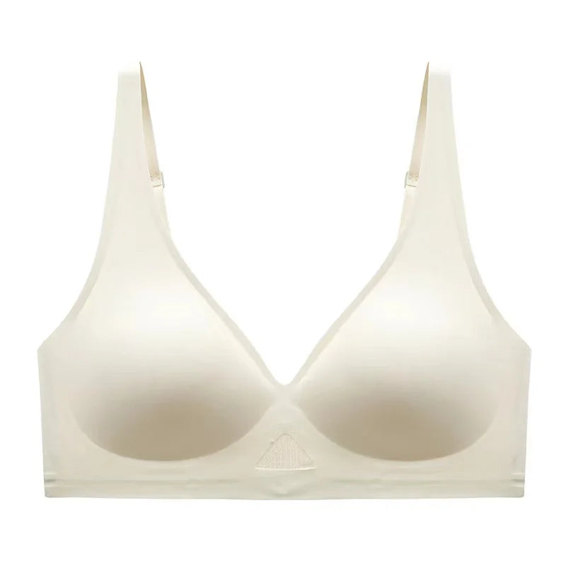 Deep V Seamless Push-Up Bra – Wireless, Thin Padded, U-Back, Invisible Underwear, Sexy Lingerie Bralette