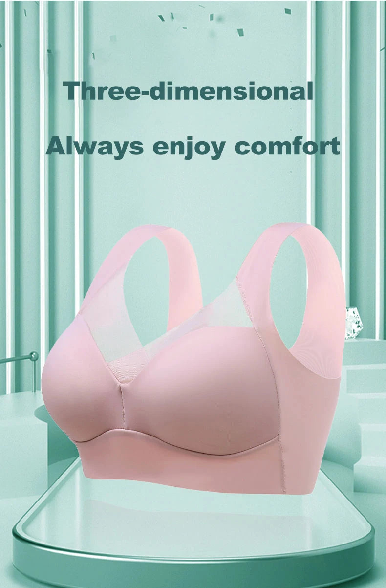 3PCS Ice Silk Seamless Sport Bra – Gathered, Anti-Sagging, No Steel Ring, Comfortable Large Size, Sexy Vest Bralette