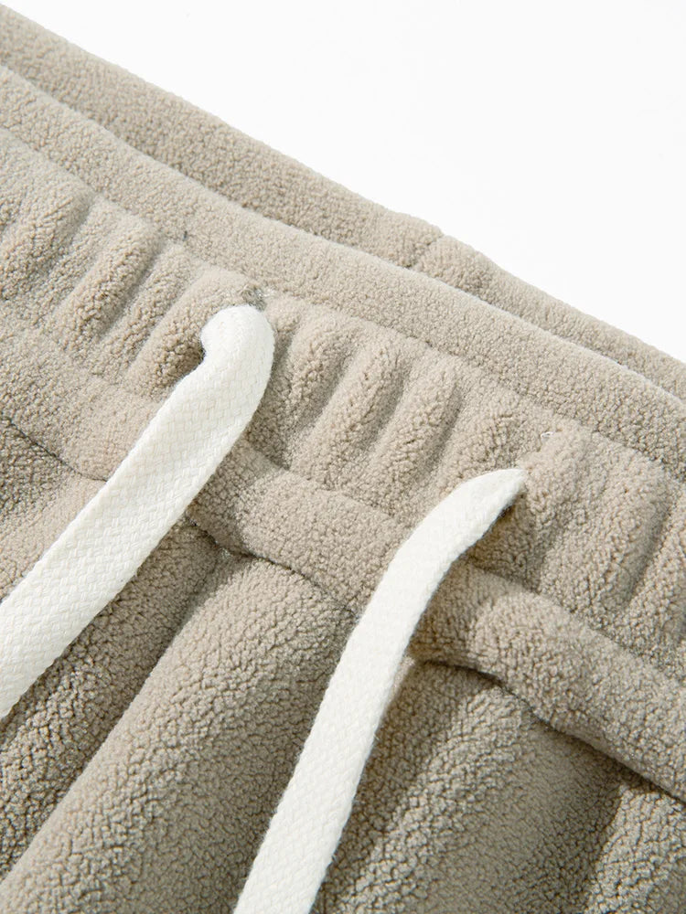 Men's Sweatpants – Korean Fashion, Thick Warm Fleece, Wide Leg Straight Fit, Casual Thermal Velvet Trousers for Winter