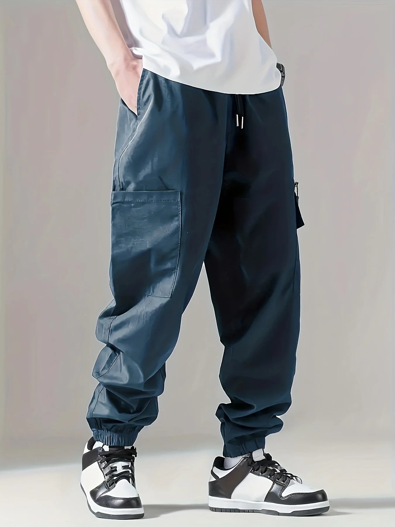 Men's Cargo Pants – Thin, Comfortable and Breathable, Outdoor Casual Wear, Suitable for Running and Cycling, Multi-Pocket Style