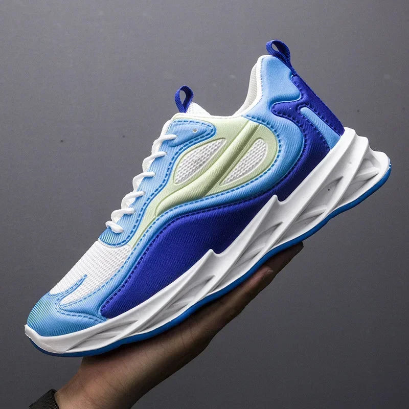 Trendy Men's Sports Shoes – Cushion Running Sneakers, Outdoor Leisure, Walking, Jogging Trainers, Soft Sole, Breathable Footwear