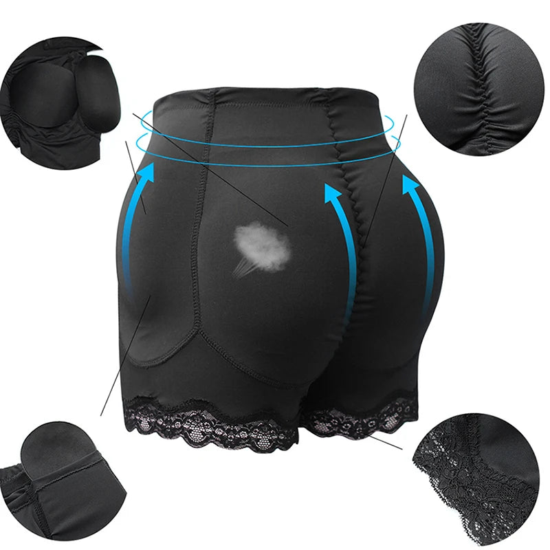 Body Shaper Underwear with Hip Pads – Sexy Big Butt Enhancer, Tummy Control, Smooth Shapewear, Fake Buttock, Plus Size