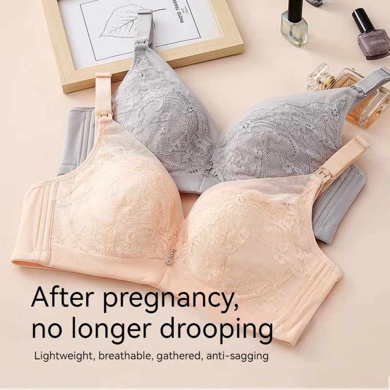 Ultra-Thin Breastfeeding Bra – Soft, Breathable, Anti-Sagging Maternity Underwear for Pregnant & Nursing Women