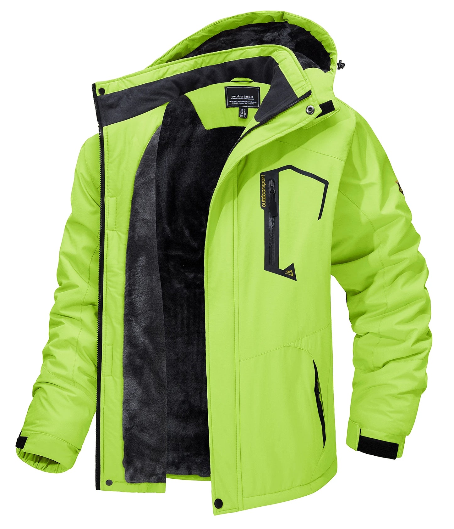 Fleece Lining Mountain Jackets – Men's Hiking Jackets, Outdoor Removable Hooded Coats, Ski Snowboard Parka, Winter Outwear
