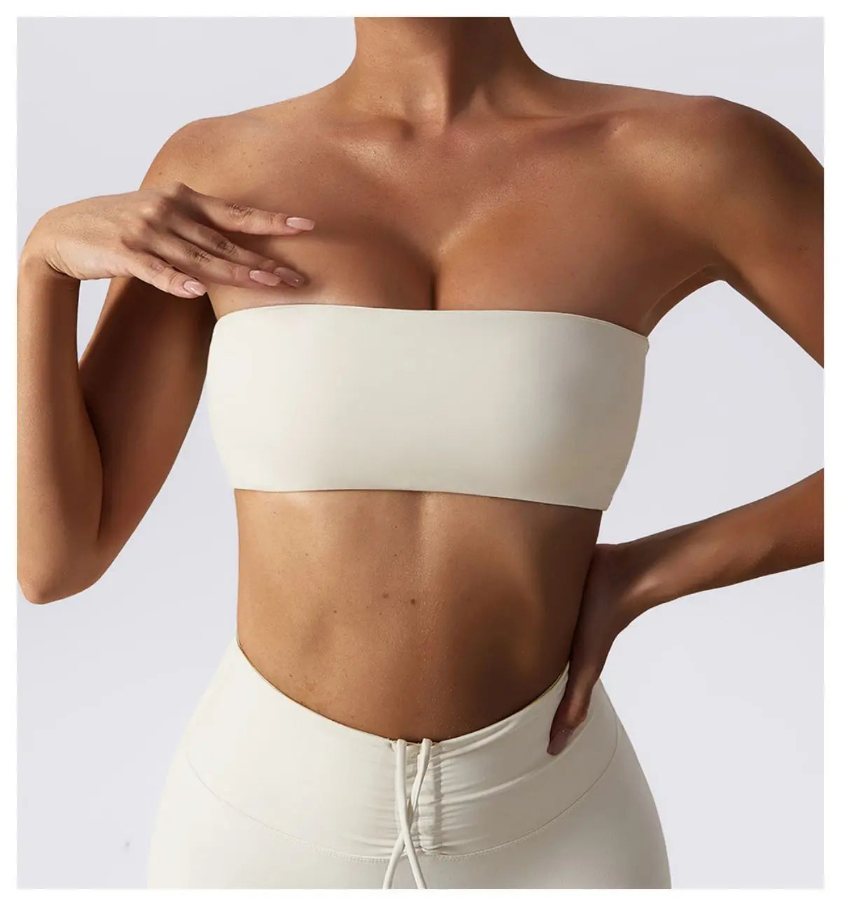 Strapless Sports Bra – Gym Top for Women, Quick-Drying Yoga Clothes, Tube Top Fitness Chest Wrap, Workout Bra