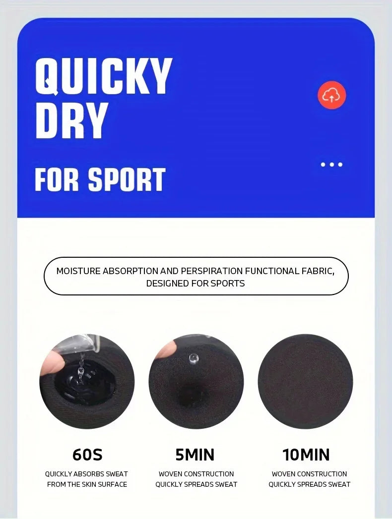 Men's Gym Shorts – Sport Running, Squat Fitness, Workout, Breathable, Quick-Drying, Drawstring, Summer Shorts