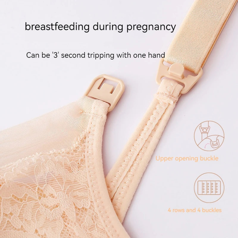 Ultra-Thin Breastfeeding Bra – Soft, Breathable, Anti-Sagging Maternity Underwear for Pregnant & Nursing Women