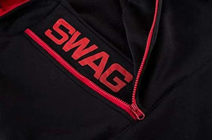 Men's Long Sleeve Zipper Hoodie – High Neck Pullover Sweatshirt, Casual Jacket Coat