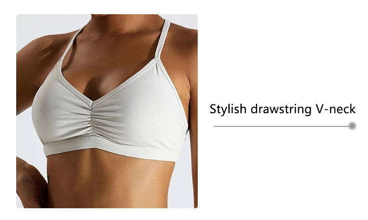 Sexy Scrunch Sports Bra – Gym Top for Women, Running Back Cross Top, Sportswear, Yoga Underwear, Fitness Workout Clothing