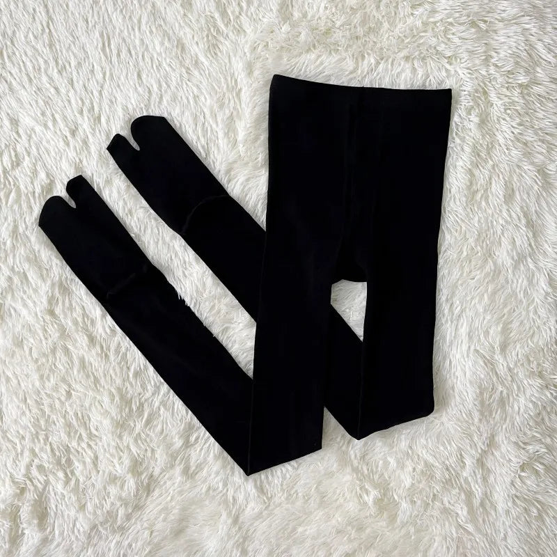 Japanese Kimono Thigh High Socks – Pure Cotton, White, Two-Finger Split Toe, Long/Short Tube, Cosplay Stay-Up Socks