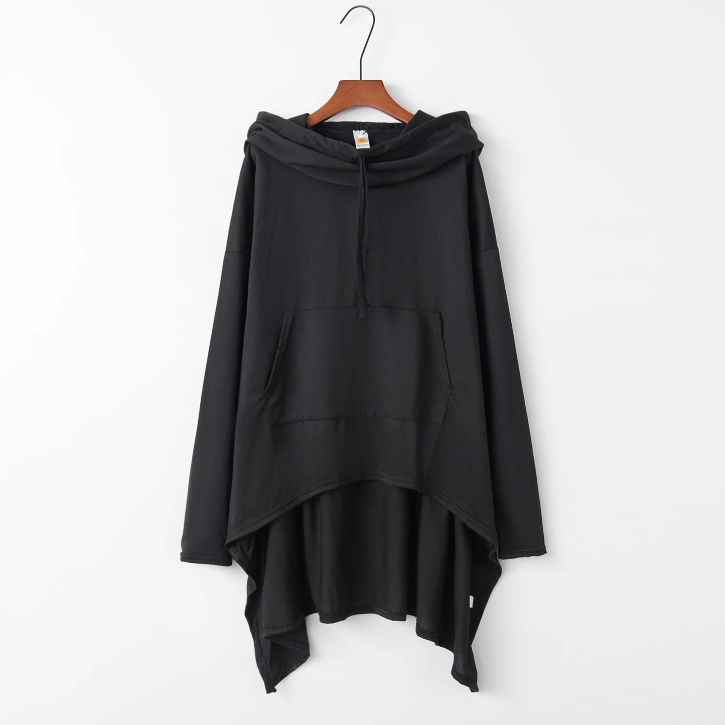 Fashion Trend Long Hoodie – European Style, Solid Color, Casual & Stylish
