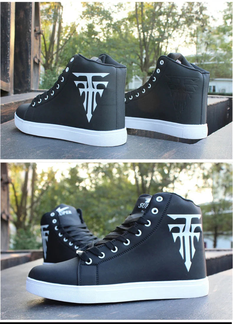Sneakers for Men – Vulcanized High Top, Comfortable, Autumn Spring Fashion